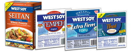 WestSoy seitan, tempeh, and tofu.